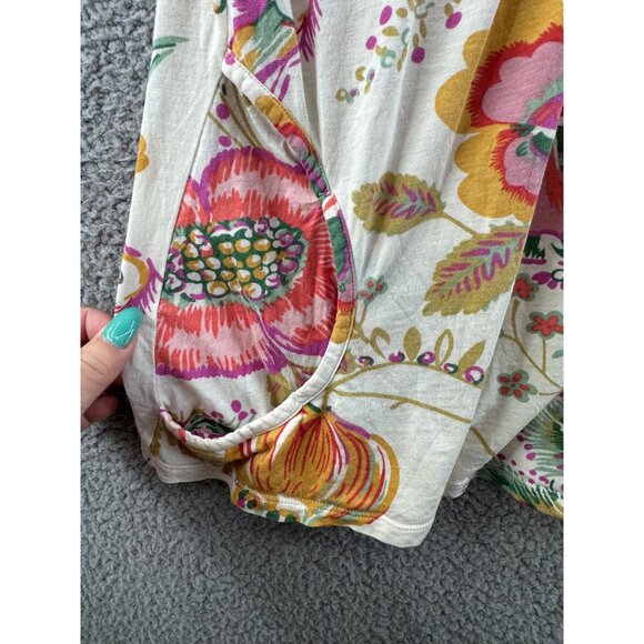 Anthropologie Ric Rac Floral Print Cap Sleeve Tunic Top  Size Small - Picture 4 of 10